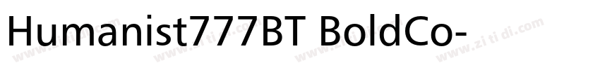 Humanist777BT BoldCo字体转换